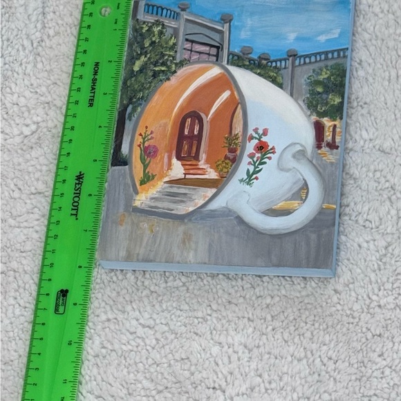 Whimsical White and Brown Architectural Art Wall Decor